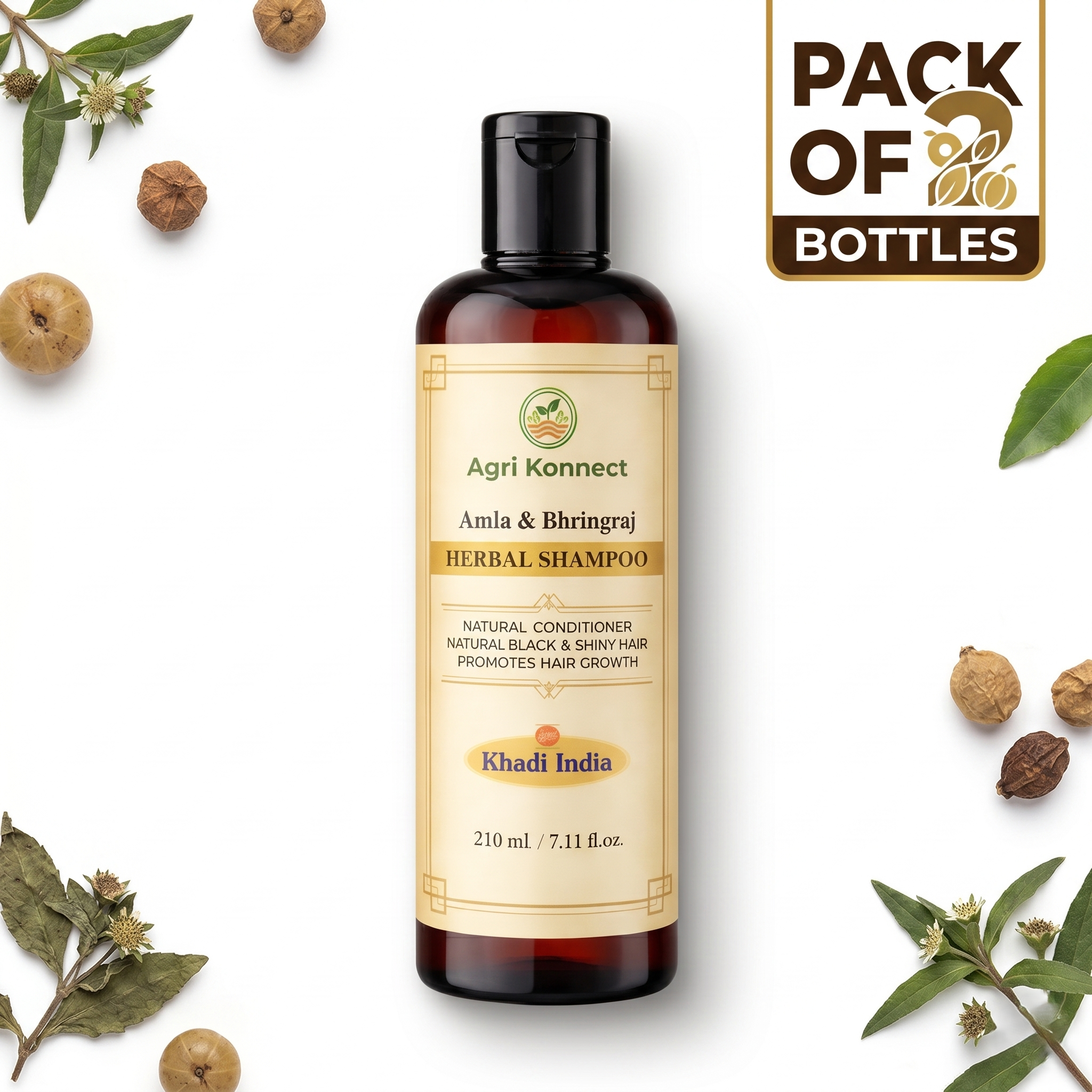 Amla Bhringraj Shampoo 210ml Pack of 2