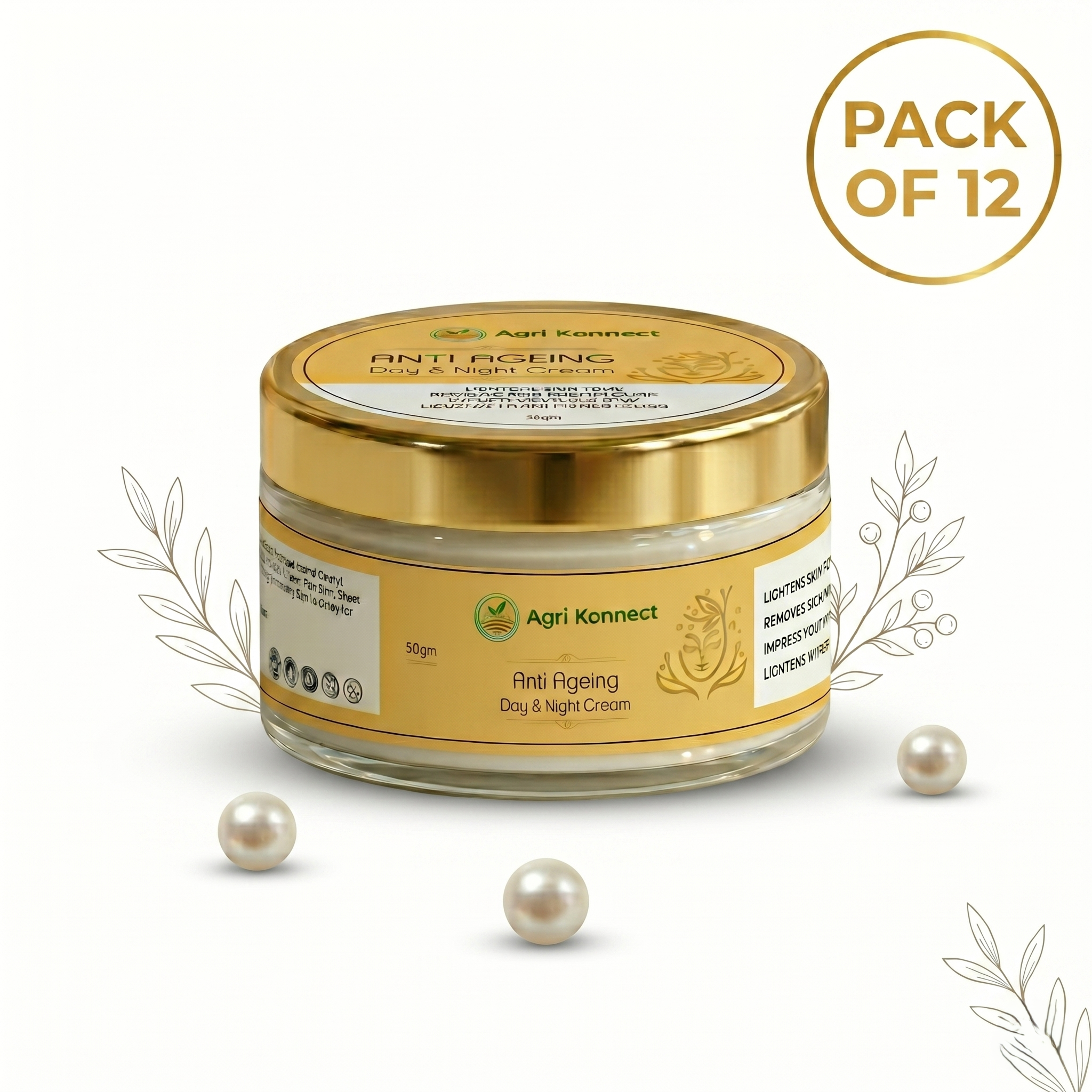 Anti Aging Day & Night Face Cream 50gm Firming & Skin Renewal Formula Pack of 12