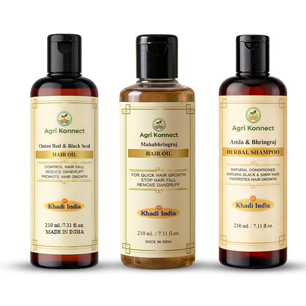 Amla Shampoo + Mahabhringraj & Onion Oil Combo (210ml Each)