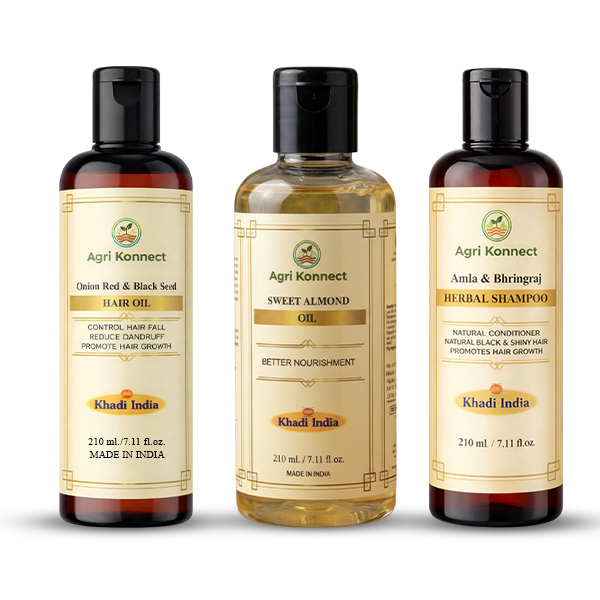 Amla Shampoo + Onion & Almond Oil Combo (210ml Each)
