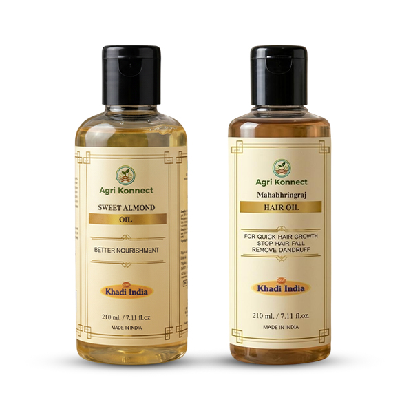 Almond Oil + Mahabhringraj Oil Combo (210ml Each)