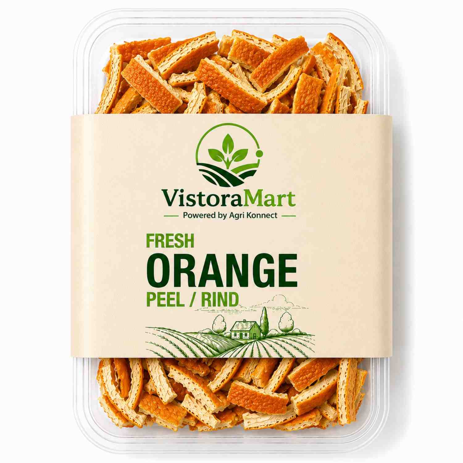 Vistoramart supplies Fresh Orange Peel sourced from carefully selected fruits and processed to maintain freshness and quality. Suitable for cosmetic products, personal care formulations, botanical processing, and natural ingredient manufacturing applications requiring premium citrus-based raw materials.